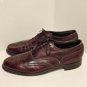 Vtg Florsheim Royal Imperial Longwing Brogue Oxford Dress Shoe Men's‎ Size 10.5D